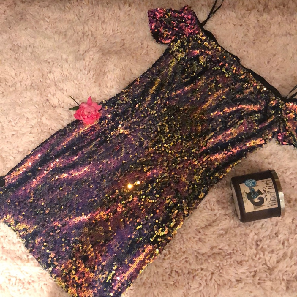 A glam sequence dress for a girls night out